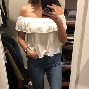 White Off The Shoulder Blouse